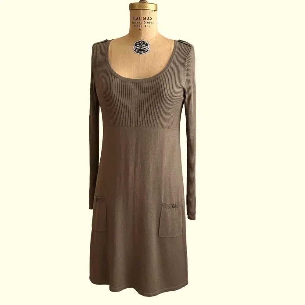 Vintage Green Wallis Scoop neck Knitted Midi Dress